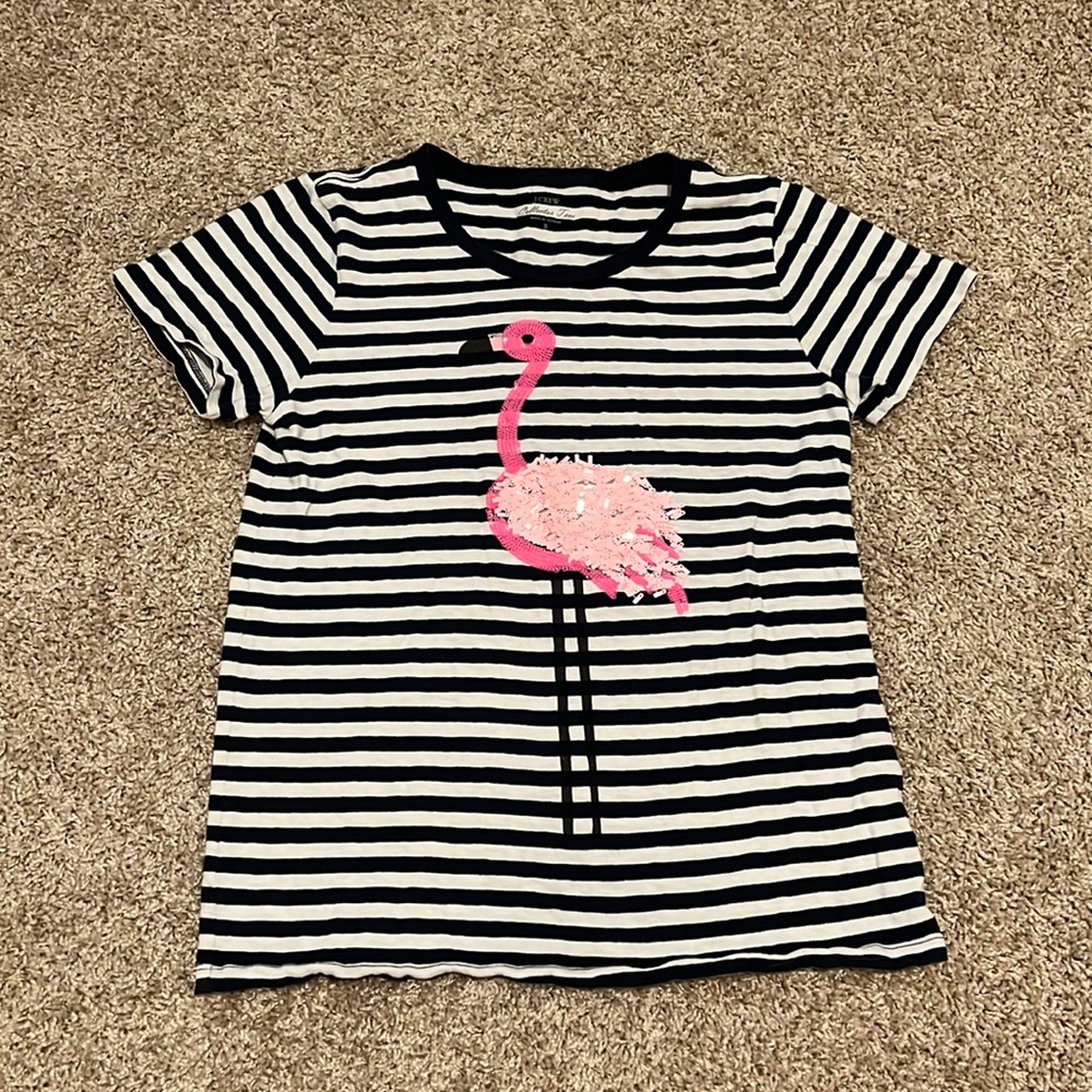 J. Crew Collector Tees - Flamingo Stripe T-Shirt